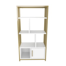 Hanah Home Estantería Blanco y Dorado